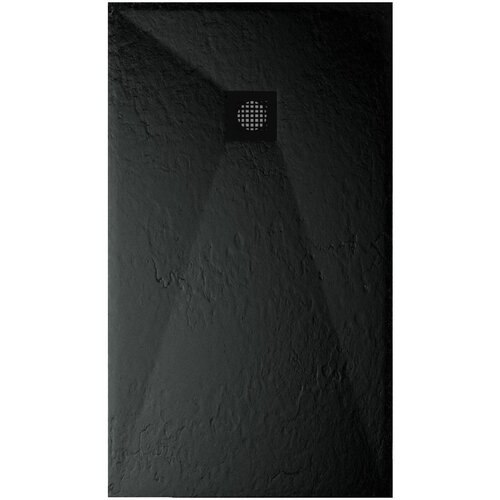 Astral Lithos Tuš kada 140x80 - Liveni mermer crna Cene