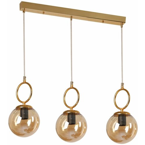 Opviq morino 3 Lü Sıralı gold bal Camlı Sarkıt gold chandelier Slike