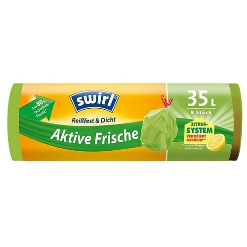 SWIRL Vreča za smeti Active freshness (35 l, 9 kos, Zelena) Cene