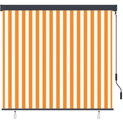 VidaXL Zunanja Rolfa Črtasto oranžna in bela 180 x 250 cm blago Slike