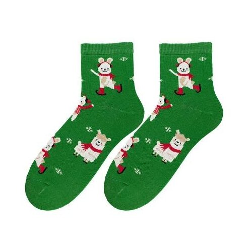 Bratex 2988 X-Mass Socks Women's Socks 36-41 green/lurex d-035 Slike