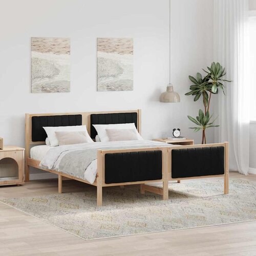  Okvir kreveta Smeđa i crna 160 x 200 cm Masivna borovina Cene