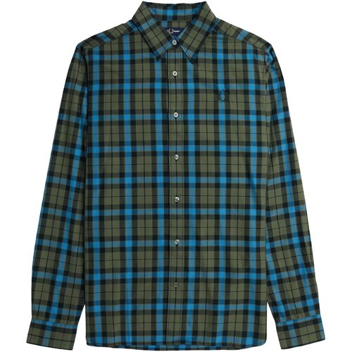 Fred Perry Srajce z dolgimi rokavi Fp Tartan Twill Shirt Zelena Slike