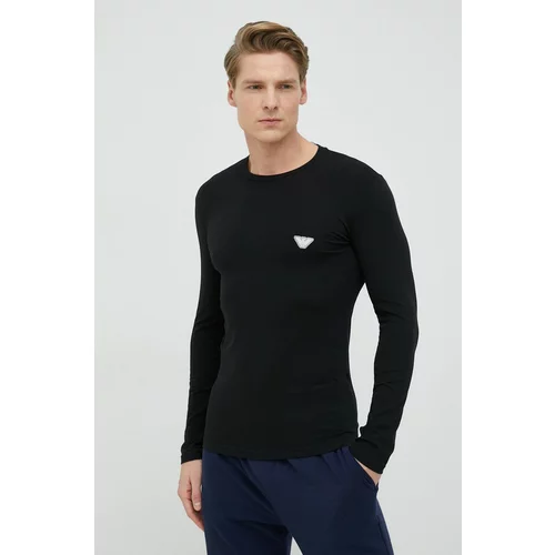 Emporio Armani Underwear Majica z dolgimi rokavi moški, črna barva