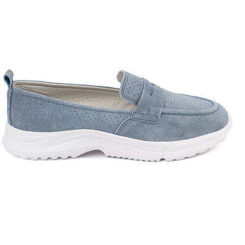 GOODIN Leather blue platform loafers Cijene