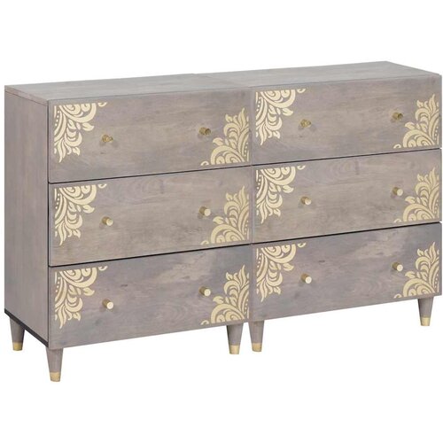 vidaXL Strani šal 2 pcs Siva 60 x 33.5 x 75 cm Trden mangov les Cene