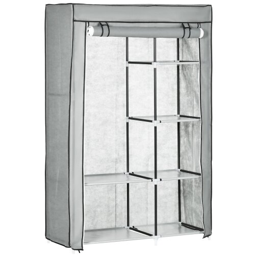 Nesta Zložljiva garderobna omara, siva, 6 predelov, 103&times;43&times;162,5 cm, netkan tekstil, za shranjevanje oblačil, (5000493211) Cene