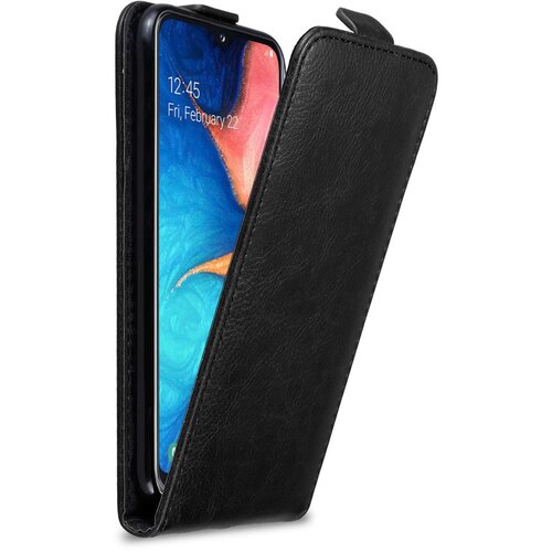 Cadorabo Ohišje, združljivo z Samsung Galaxy A10e / A20e v nočna črna - Zaščitni ovitek v obliki flipa z magnetnim zapiranjem, (20558947) Cene