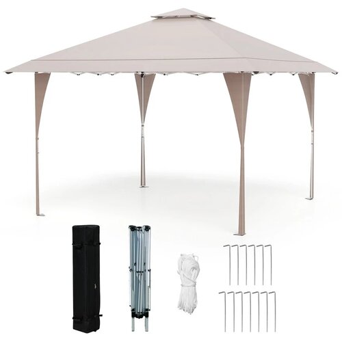 Gazebo paviljon sa mehanizmom 4x4m Bež Cene