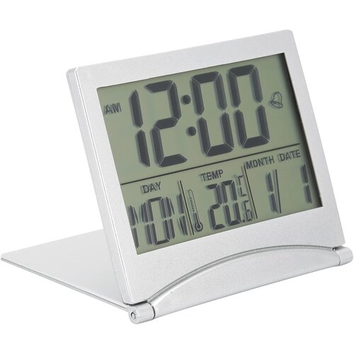 Venisymlis Elektronska Budilka Namizna Kompaktna Zložljiva Koledar Temperatura Časovnik Ura, Za Domačo Spalnico Postelje, (22060544) Cene