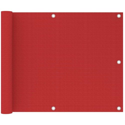 Balkonski zastor crveni 75 x 500 cm HDPE Slike