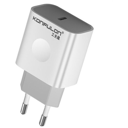  Kucni punjac KONFULON Joko C69D+DC13 PD20W sa kablom Type-C na iPhone Lightning beli 1m Cene