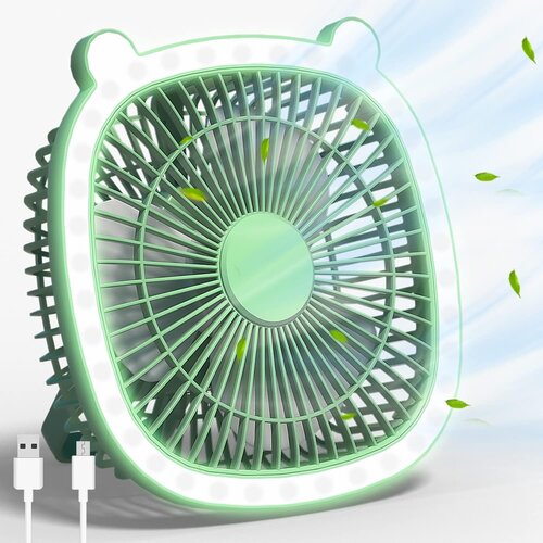 Venisymlis Zelen Usb Namizni Ventilator Nastavljiv Prenosni Namizni Ventilator Za Dom, Spalnica Namizni Pisarniški Avto Kampiranje Na Prostem, (22070429) Cene