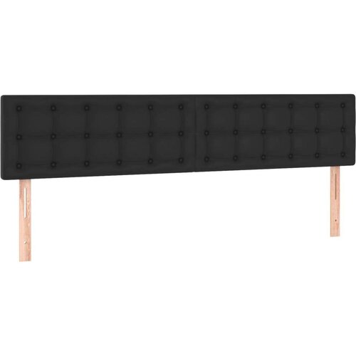  S oprugama i madracem crni 160 x 200 cm od umjetne kože Slike