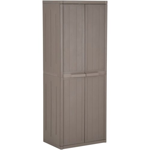 The Living Store Vrtna omara rjava 65x45x88 cm PP videz lesa - Vrtna Omarica, (21430534) Slike