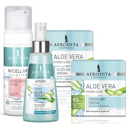Afrodita Cosmetics Aloe vera Set za lice, 4 proizvoda Cene