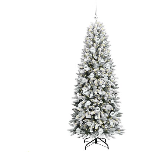 VidaXL Umjetno božićno drvce s stalakom Bijelo 73 x 73 x 180 cm Slike
