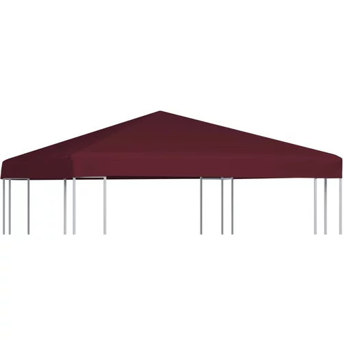 vidaXL Streha za paviljon 310 g/m² 3x3 m bordo