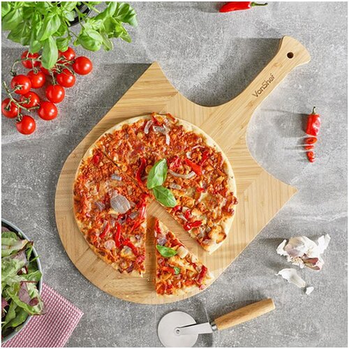 Vonshef drvena lopatica za pizzu s rezačem Cene