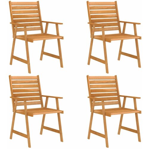  3-dijelni vrtni blagovaonski set od masivnog bagremovog drva Smeđa Slike