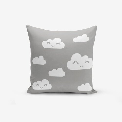Minimalist Cushion Covers Prevleka za vzglavnik iz mešanice bombaža Grey Background Cloud, 45 x 45 cm Cene