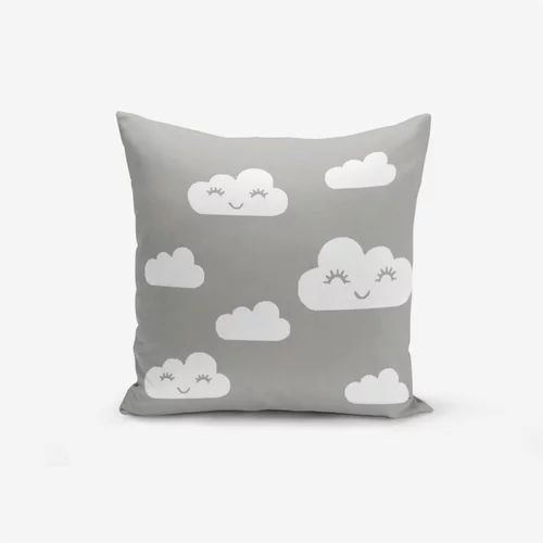 Minimalist Cushion Covers Prevleka za vzglavnik iz mešanice bombaža Grey Background Cloud, 45 x 45 cm