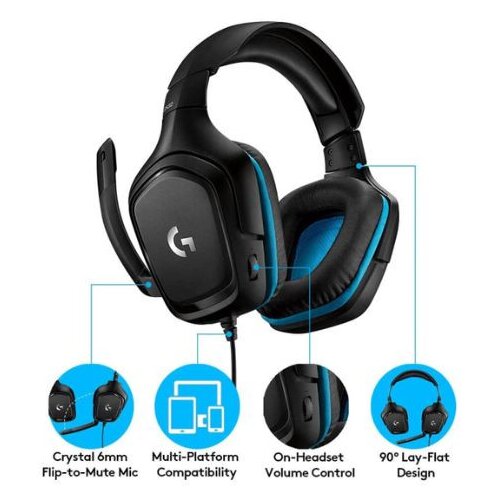 Logitech G432 Gaming Headset Slike
