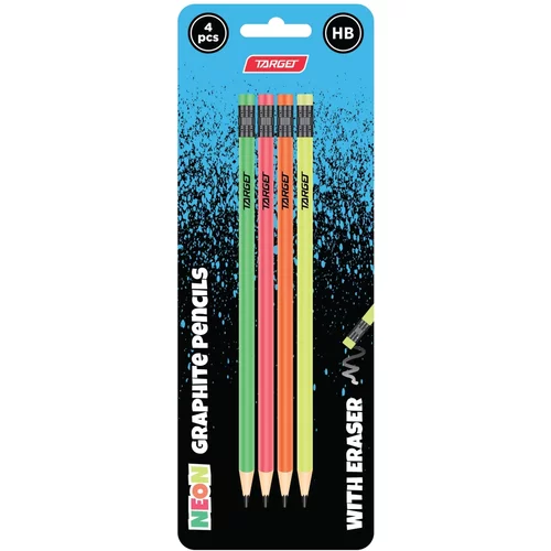 Target grafitna olovka s gumicom neon 4/1 27419