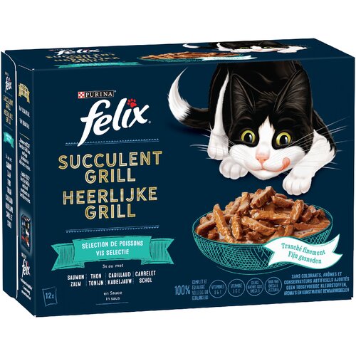 Felix Tasty Shreds" vrečke 24 x 80 g po posebni ceni! - ''Tasty Shreds'' me&scaron;ana raznolikost iz vode (losos, polenovka, tuna, morska plo&scaron;ča) Cijene