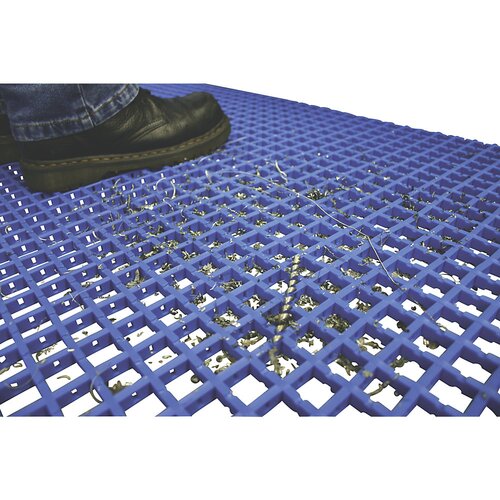 COBA Podloga za preprečevanje utrujenosti iz vinila mat®, enojno tkana, na tek. m, razmak med zankami 22 x 22 mm, modra Cene
