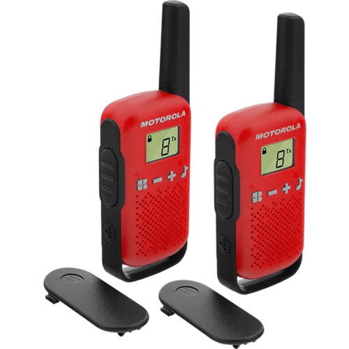 Motorola Walkie Talkie, domet 4 km, 16 kanala, crvena – TLKR T42 RD