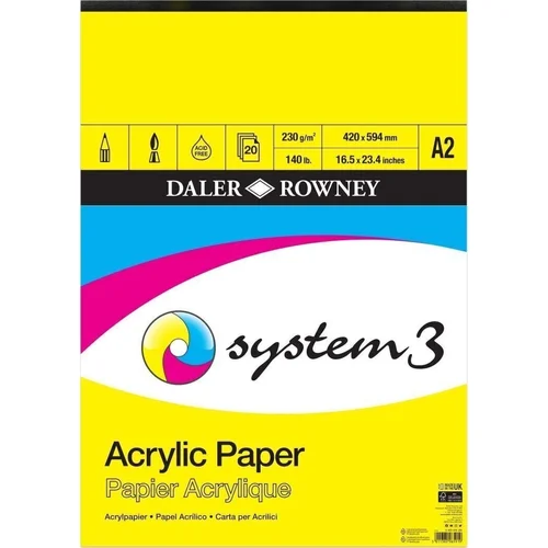 DALER ROWNEY System3 Acrylic Skicirka System3 A2 230 g