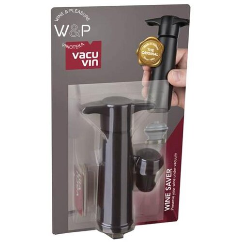 VACUVIN Wine Saver, Black - 1 črpalka in 1 zamašek za vino Cene