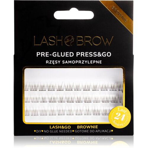 Lash Brow Press&amp;amp;Go Self-Adhesive Eyelashes samoljepljivi čuperci trepavica No Make Up Brownie 1 kom Slike