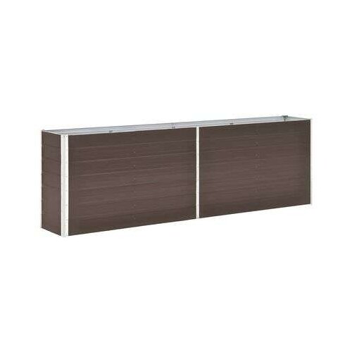 vidaXL Povi&scaron;ena vrtna gredica od pocinčanog čelika 240x40x77 cm smeđa Cijene