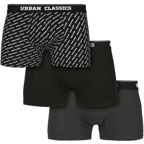 Urban Classics Bokserice tamo siva / crna / bijela