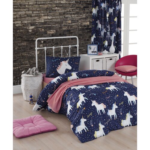 Hanah home set posteljine s magičnim jednorogom, 160x220 cm, Teget Cijene