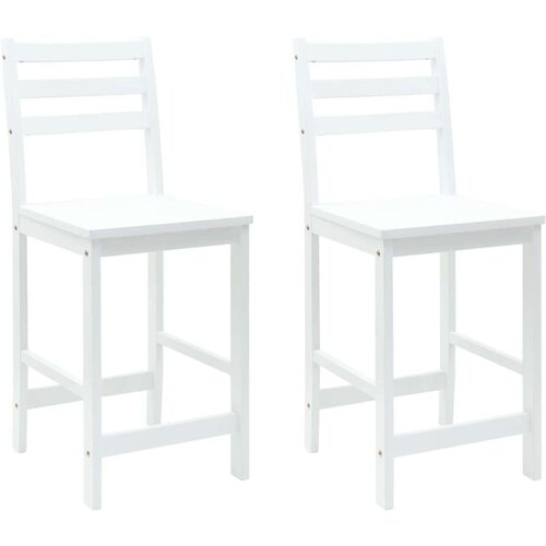  Trpezarijske stolice 2 pcs Bijelo 40 x 47 5 x 99 5 cm - Bijelo Slike