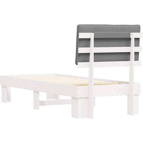  Krevetni okvir s tapiciranim uzglavljem Svijetlo siva Svjetlosiva 201 x 78 x 93 cm Slike
