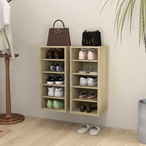 vidaXL ormarići za cipele 2 kom boja hrasta 31,5 x 35 x 70 cm iverica Cijene