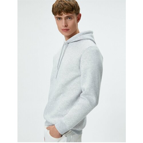 Koton Basic Hooded Sweatshirt Long Sleeve Ribbed Cene