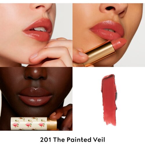 Gucci Beauty Rouge &amp;agrave; L&amp;egrave;vres Voile sjajilo za usne nijansa 201 Painted Veil 3.5 g Slike