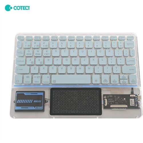  Tastatura Coteci Punk 84013 Wireless touchpad transparent plava Cene