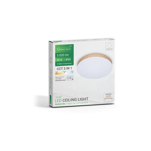 Greentech LED okrogla stropna svetilka CLE-50W (50 W, &amp;Oslash; x V: 50 cm x 42 mm, Topla bela) Slike