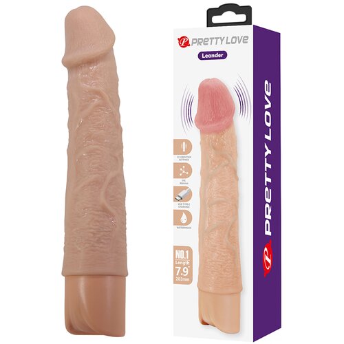  Realistični vibrator 20cm Leander Slike