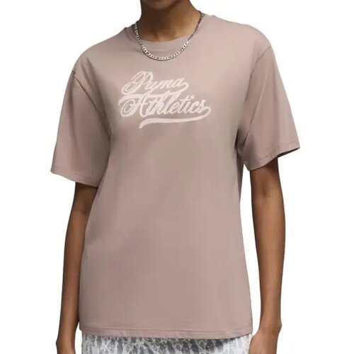 Puma Ženska majica Graphics Relaxed Varsity Tee, Roze Cene