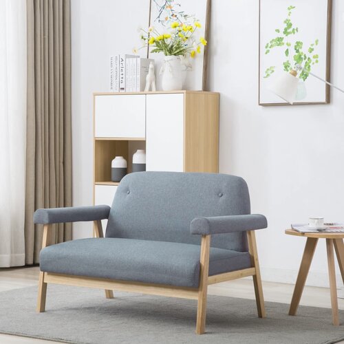 The Living Store Dvosjed od tkanine svijetlosivi Cijene