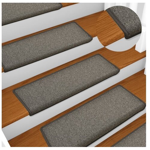  Preproge za stopnice 15 kosov 65x25 cm temno sive Cene