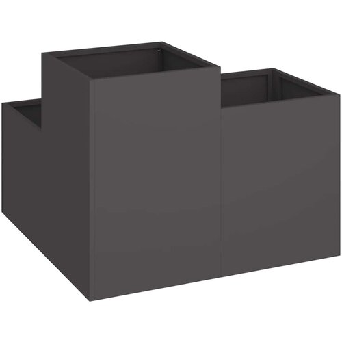  Vrtna saksija Crna 100 x 100 x 60 cm Čelik Slike
