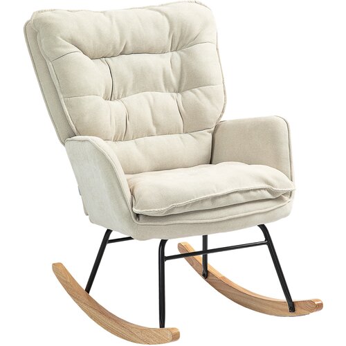 HOMCOM zibajoči stol poliester, pena 71D x 98,5&Scaron; x 97V cm Bež, (5000242991) Cene